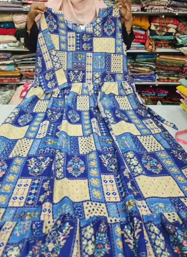 Mix Rayon Long Maxi Gown | MG157